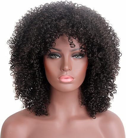 Stfantasy Dark Brown Afro Small Curly Wig For Black Women And Man