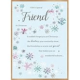 HEJOYN Best Friend Christmas Card, Merry Christmas Card & Gifts for Friends, Xmas Cards for Special Friend, Friendship Xmas Cards