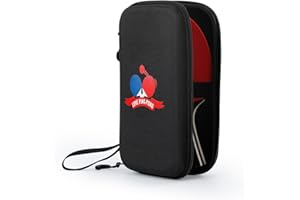 VISEMAN Table Tennis Paddles Case, Ping Pong Paddles Carrying Case Hard Shell, Table Tennis Racket Organizer Bag fits for 2 Paddles and 4 Balls, Ping Pong Rackets Protector