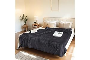 LUXIAN Electric Heated Blanket 72"x84" Full Size - Flannel & Sherpa Fabric Dual-Sided, 6 Heat Settings & 1-10 Hours Auto Off, Soft & Cozy Warming Throw for Home, Office, or Bed, Machine Washable, Iron Gray