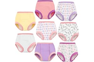 ALVABABY Baby Potty Training Pants 8 Packs Cotton Absorbent Reusable Toilet Training Underwear for Toddler Boys Girls 2T-4T 8XC02A-2TJ