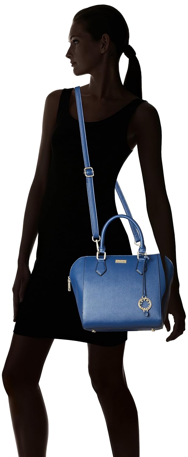 cathy london women's handbag, colour- blue, material- synthetic leather