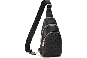 Viverte Sling Bag for Women Crossbody Bag Purse Womens Vegan Leather Fanny Pack Chest Bag with Adjustable Strap