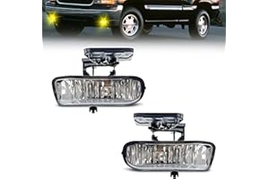 BOXLIGHT Fog Lamp Compatible with [1999-2002 Sierra] [2000 2001 2002 2003 2004 2005 2006 Yukon] Driving Fog Lights (Clear Lens)