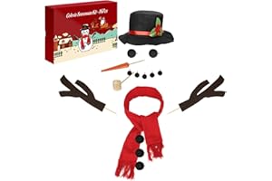 Colovis 16Pcs Snowman Decorating Kit, Snowman Making Kit Snow Toys for Winter Outdoor Party Christmas Holiday Decoration(1 Pack)