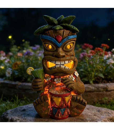 Amazon.com: WorldBazzar Hand Carved Two Face Tiki Totem Pole