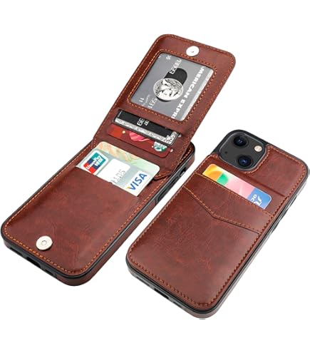 Dockem Card Case For IPhone 14 Pro Max With Built-in Metal Plate For Magnetic Mounting 2 Pockets Luxe M2 Black