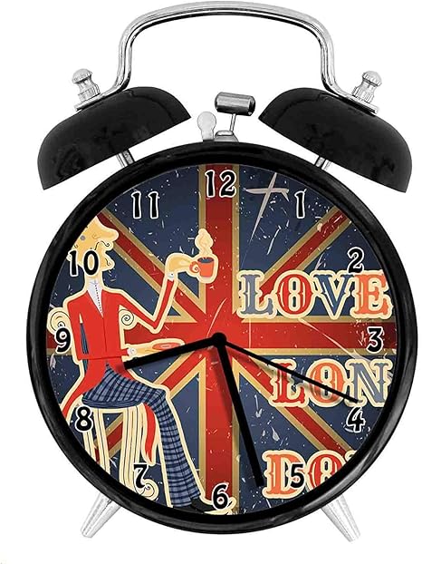 Amazon Co Jp 私はロンドンを愛して英国の国旗を背景にナショナルデザインのお茶を飲むイギリス人 メタルフレーム つや消し仕上げ 直径9 5 Cm ホーム キッチン