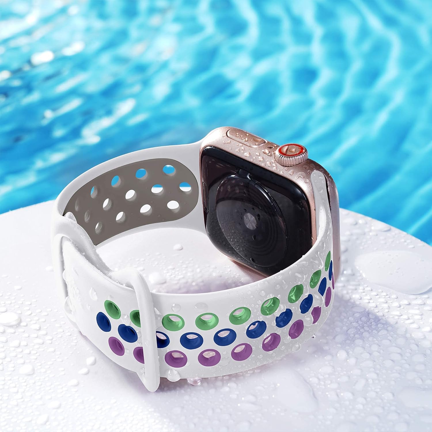 Epova Silicone Sport Strap Compatible with Apple Watch Strap 38mm 40mm 41mm 42mm - Image 5