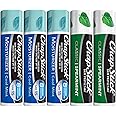 ChapStick Moisturizer 2-in-1 Lipcare SPF 15 Cool Mint 3-Pack + Classic Spearmint Lip Balm 2-Pack, 0.15 Oz Ea (5 Piece Set)