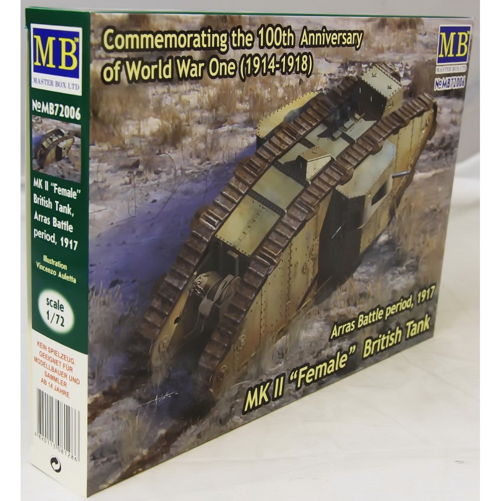 Masterbox 1:72 Scale Mk II Female British Tank, Arras Battle Period 1917" Assembly Parts