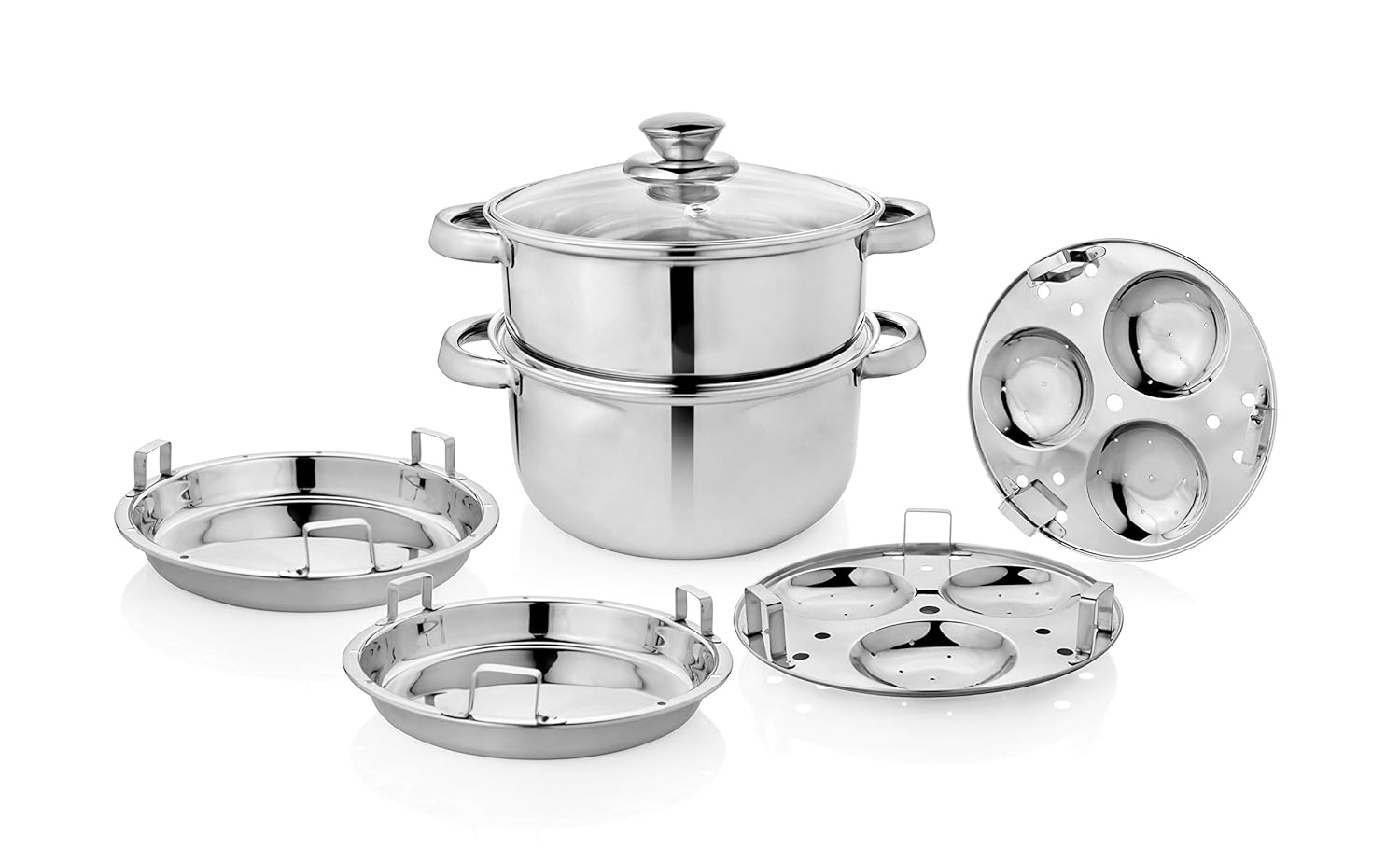 Buy Urban Spoon Stainless Steel Steamer 2 Tier, Multi Cooking Steamer Set, Idli Cooker, Dhokla