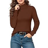 MANGOPOP Womens Turtleneck Sweaters Long Sleeve Ribbed Knit Sweater Casual 2026 Fashion Fall Winter Pullover Sweater Tops
