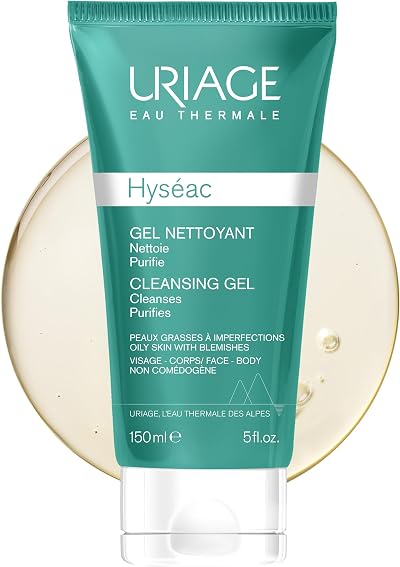 Uriage Hyséac Face Cleansing Gel Oily Blemish Skin 150ml Purifies Sebum pH 5.5