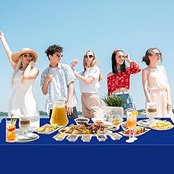 WNINK 6 Pack Royal Blue Tablecloths Disposable