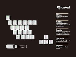 Ranked Rubber Keycap Set | Double Shot Translucent