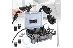 Handheld Steam Cleaner,HCCTWOOW 1500W High Pressure Steamer for Cleaning,Portable Steam Cleaning for Home Use,Ready in 15s,230℉ High Heat Steam (White-High Heat Steamer)