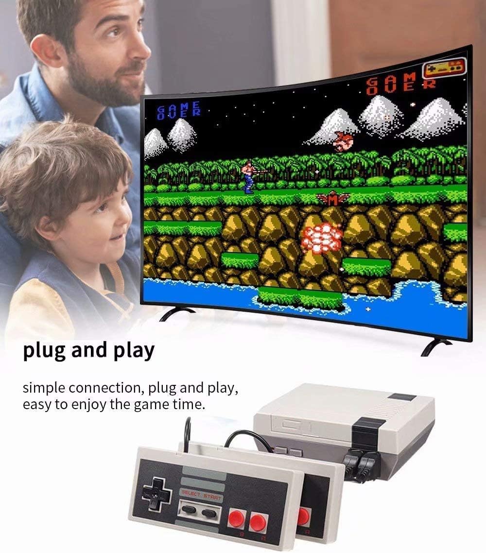 Oriflame Classic Game Console Built-in 621 Game in TF Card, with 2 Joysticks, Video Game Console, Handheld Game Player Console for Family TV HDMI HD us35: Toys & Games