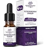 Elderberry Drops Liquid Extract - Daily Immune Support 10x Strength Concentrate Syrup for Kids and Adults - 30 Servings No Ad