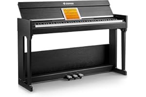 Donner DDP-90 Pro Digital Piano 88 Key Weighted Keyboard Piano, Beginner Electric Piano Keyboard with Cover, Three Pedals, US