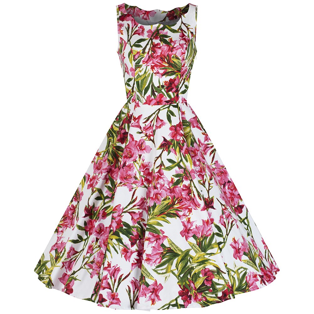 white rockabilly dress