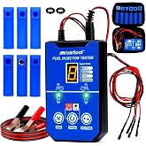 MRCARTOOL Fuel Injector Tester 5V/12V 8 Modes Cleaner Kit for GDI/FSI/EFI | Short Circuit Protection，Dual Pulse Output，LCD Display，40in Cord 6 Nozzle Adapters for Car Motorcycle Injector Cleaning