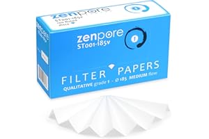 18.5 cm Fluted Filter Paper, Pre-Pleated (Folded), Qualitative Grade 1 - ZENPORE Medium Flow 185 mm (100 discs)