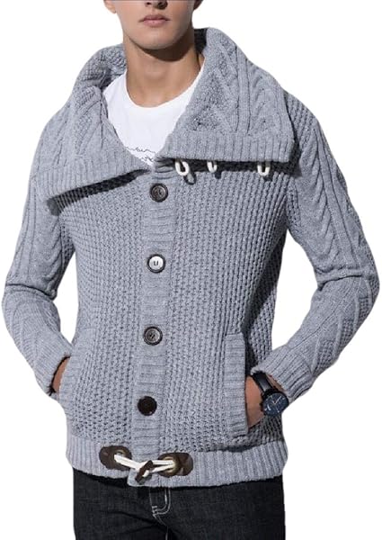 Amazon Chenshiba Jp メンズ ニット ジャケット タートルネック カーディガン プルオーバー カジュアル ウィンター セーター ジャンパー Gery L カーディガン 通販