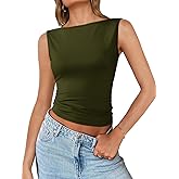Imily Bela Womens Going Out Casual Tank Tops 2025 Trendy Summer Basic Sleeveless Backless T Shirts Cute Slim Fit Y2K Tee