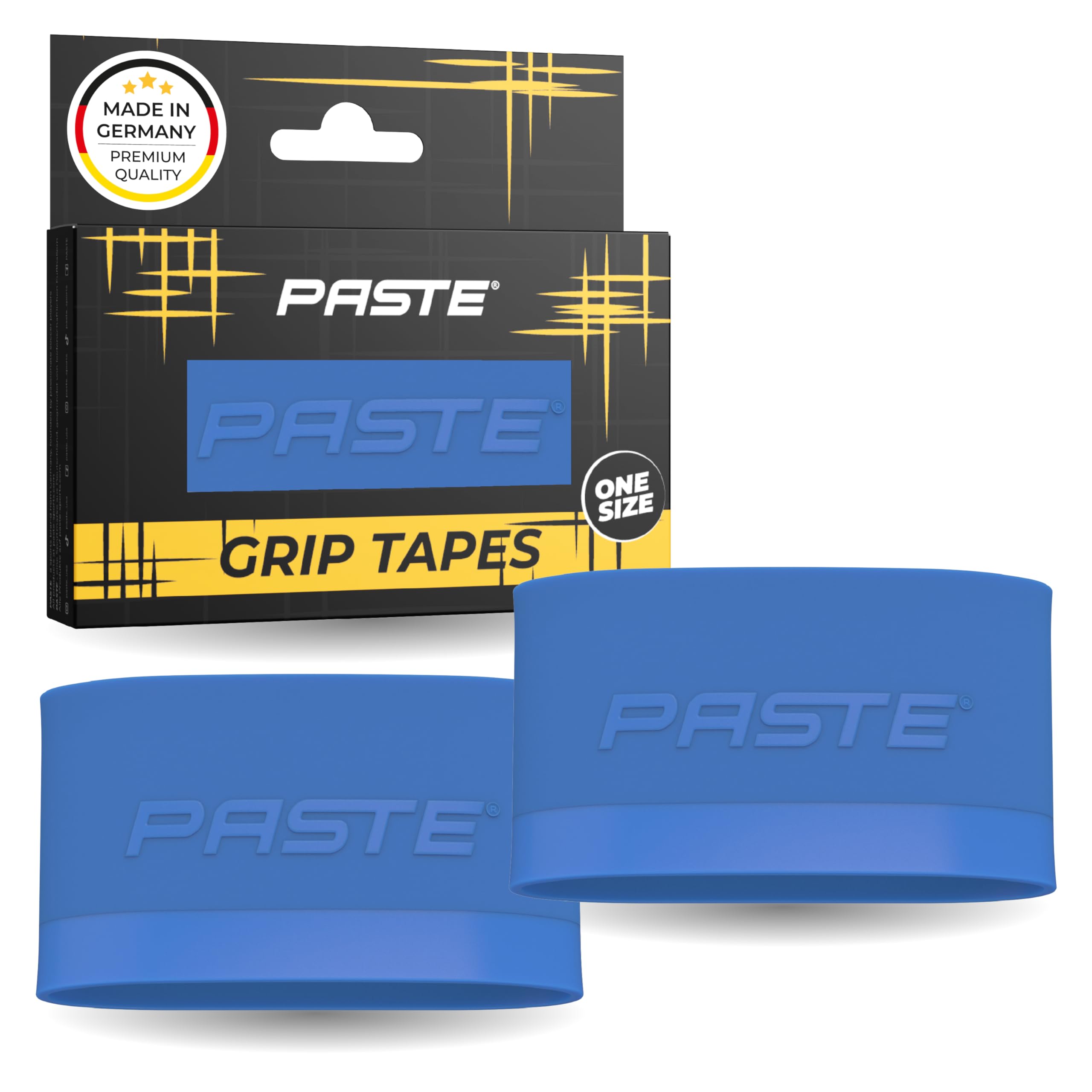 PASTE ® Shin guard straps soccer silicone for adult men women, kids children & youth blue - Shinguard holders, pads & stays - ankle grip tapes - shin-guard stay, tape & bands as football accessories