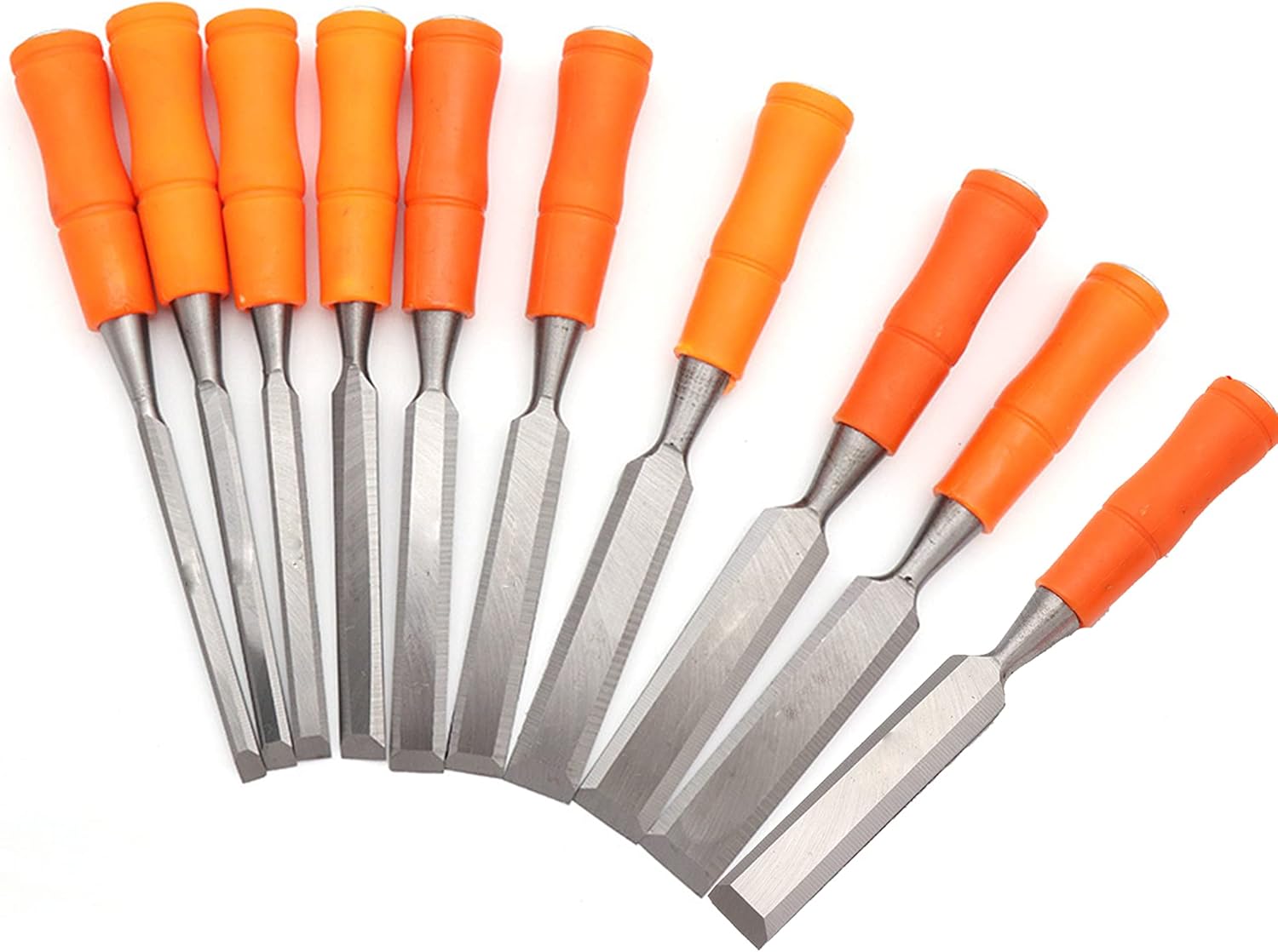 Premium Wood Chisel Set 10 PCS 832mm Highcarbon Steel and Soft Grip