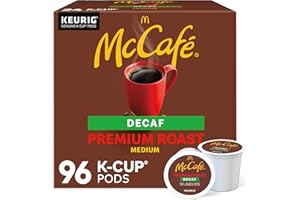 McCafe Premium Roast Decaf Coffee, Single Serve Keurig K-Cup Pods, Decaffeinated, 96 Count (4 Packs of 24)