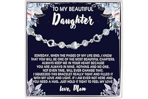 CALLA DECORGIFTS To My Daughter Bracelet From Mom And Dad With Heartfelt Message & Elegant Box, Valentines Gifts For Daughter, Jewelry Gift For Daughter From Mother and Father On Birthday, Graduation