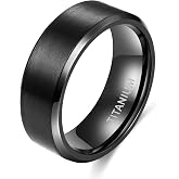 TIGRADE Titanium Rings 4MM 6MM 8MM 10MM Wedding Band in Comfort Fit Matte for Men Women Size 3-15