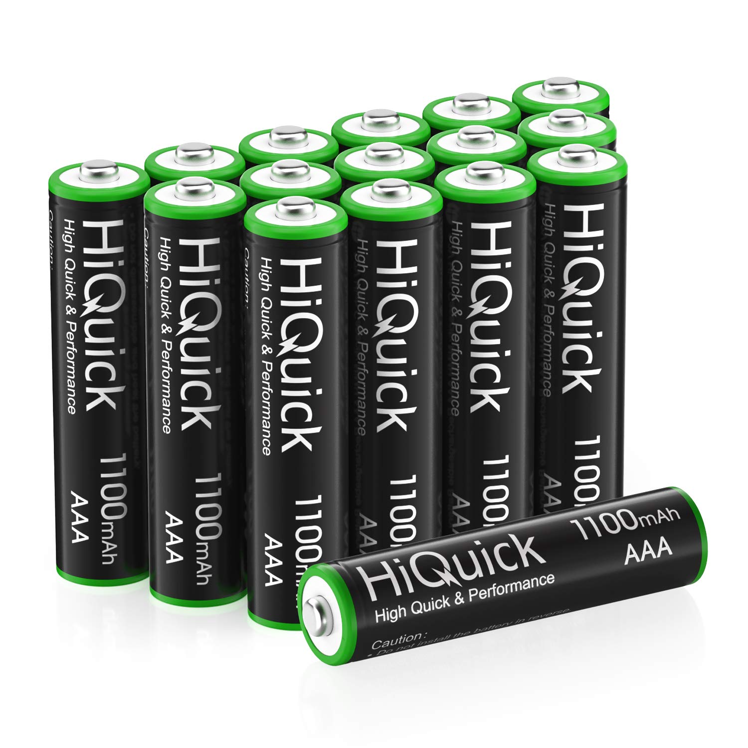 HiQuick 16 x AAA Batteries, Rechargeable 1100mAh Ni-MH Battery High Capacity Performance 1200 Tech 1.2V NiMH AAA Rechargeable Battery — image 1