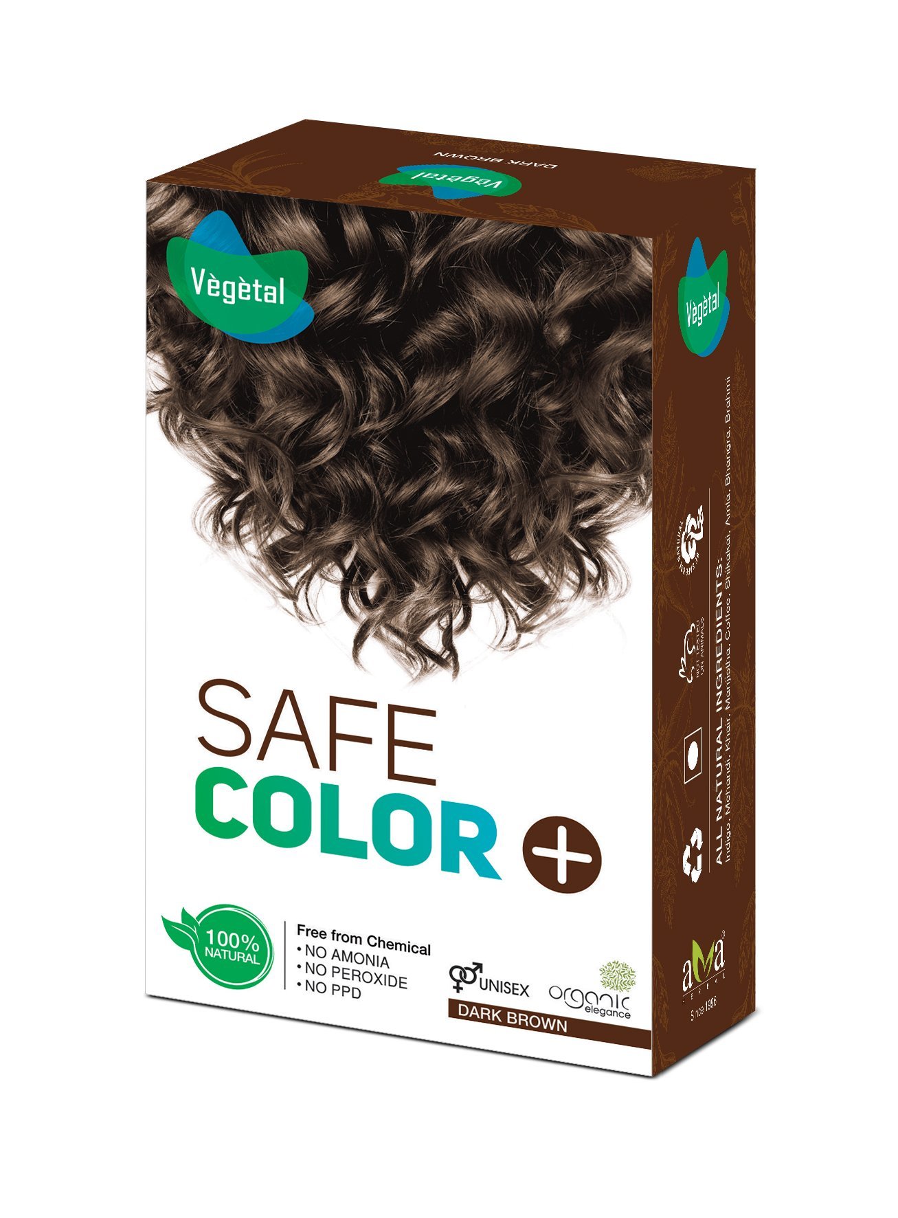 Buy Vegetal Safe Hair Color Dark Brown 50gm Certified and y Free Bio