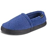 isotoner mens Berber Aspen Closed Back Slippers With Memory Foam Comfort and Breathable Lining