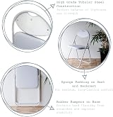 Harbour Housewares White Padded Folding Chair 114kg Capacity view 2