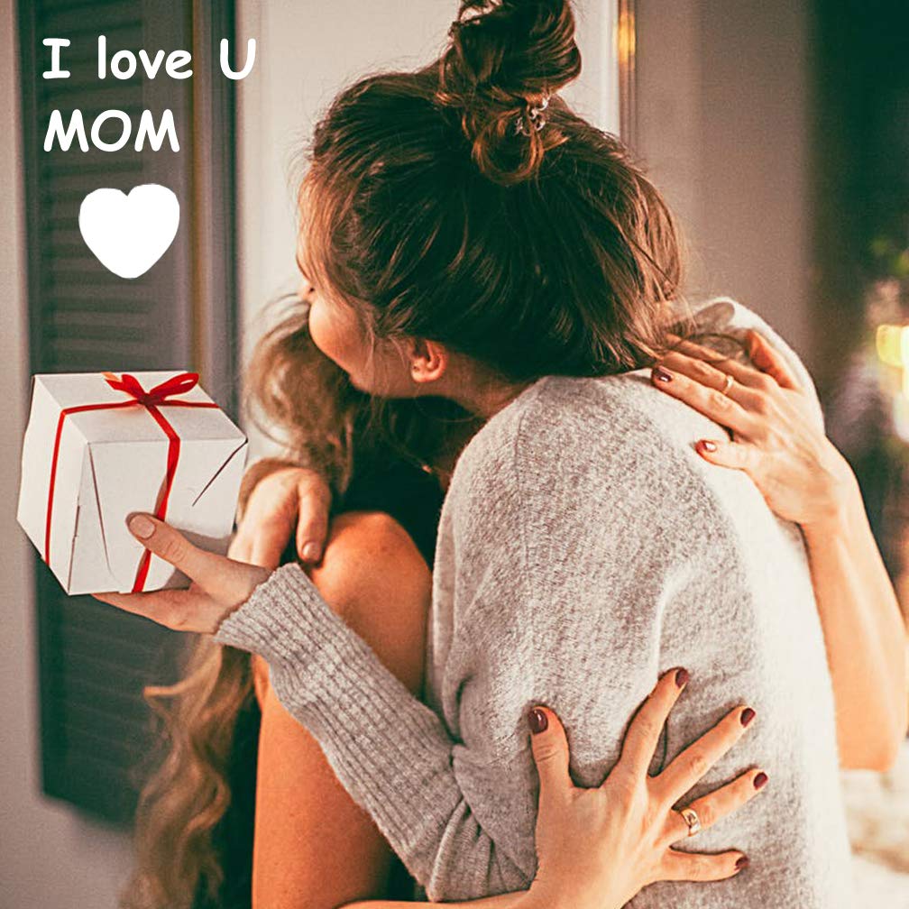 Mom Key Ring Set Daughter Mom Key Chain Set Mothers Day Gift Key Ring Mother Daughter No Matter Where Pendant Keyring for Women Girl Set of 2pcs