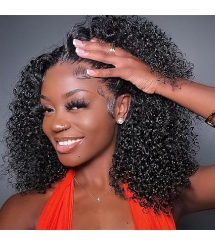 13x6 HD Lace Front Human Hair Bob Wig Glueless Curly 180 Density MyOwn-Fit™ Wig 180% Density Glueless 7x6 Closure HD Lace  main image 2