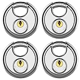 Puroma Keyed Padlock, Stainless Steel Discus Locker