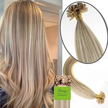 Amazon Com Fenicy Double Drawn Human Hair Extensions Keratin Pre