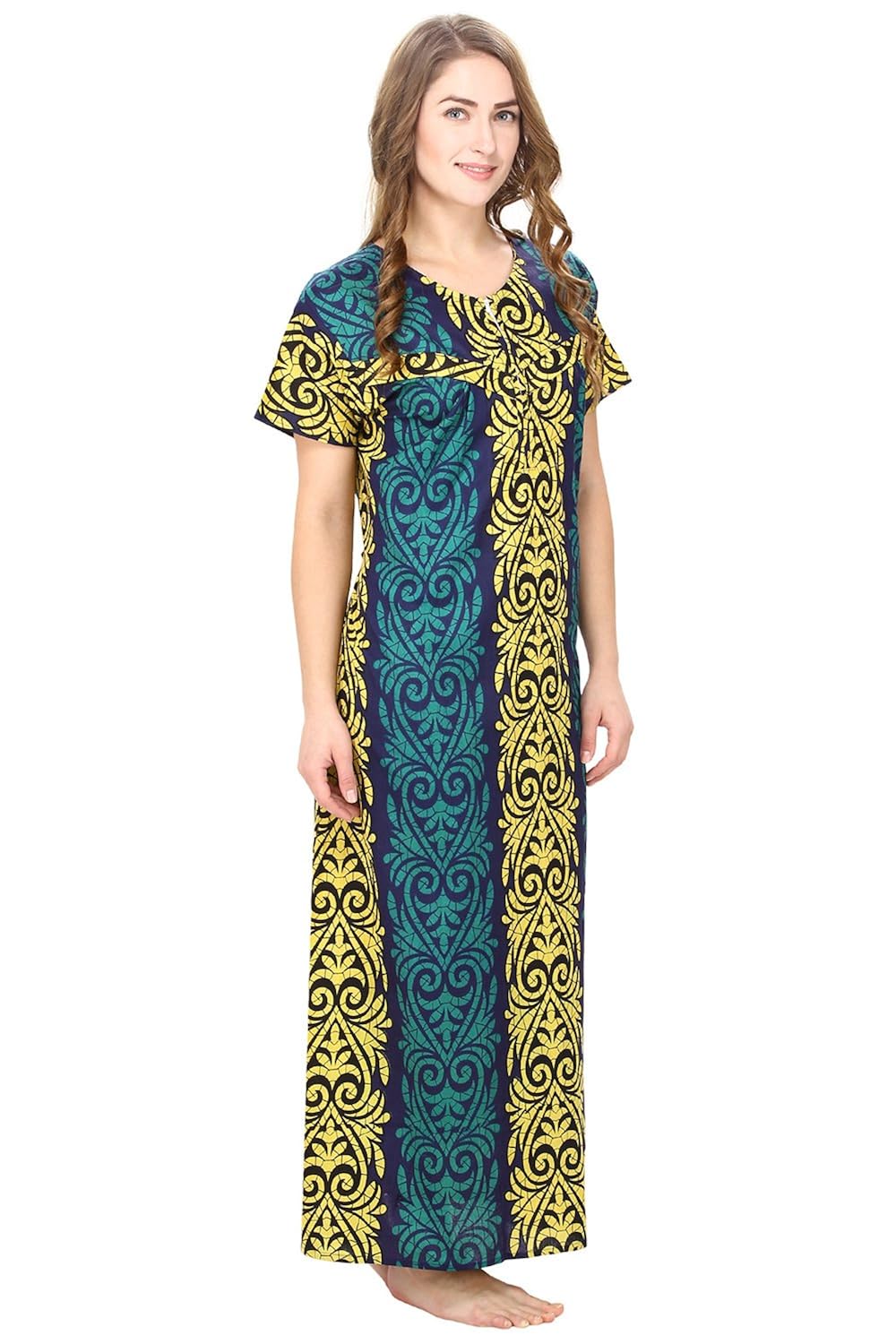 secret wish women's cotton maternity nighty