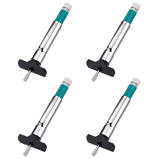 Shappy 4 Packung Reifenprofil Tiefenmesser Tiefenmessung (Grün)