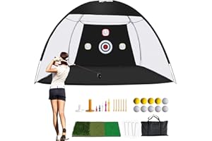 G2 GO2GETHER Golf Net, 10 x 7ft Backyard Practice net, Golf Hitting,Driving Net with mat for Indoor/Outdoor