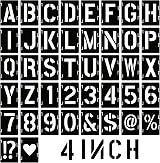 TAUYFIRLS 4 Inch 42Pcs Stencil Kit Letters Numbers Interlocking Reusable