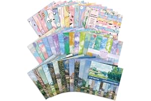 72 Sheets Scrapbooking Paper Pad 160GSM 15x15cm Decorative Scrapbook Paper Pack Journaling Paper Supplies Patterned Cardstock