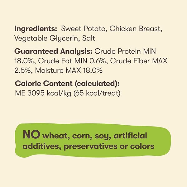 PET ‘N SHAPE SWEET POTATO CHEWS – NATURAL CHICKEN WRAPPED SWEET POTATO DOG TREATS – 42 OUNCE