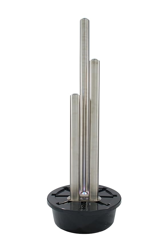 5ft 3 (1.56m/135cm) Advanced Three Brushed Tubes Water Feature With