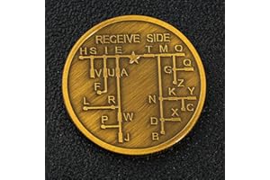Metal Training Coin for Morse Code Learning with Focus on For novice Radio Operators and Hobbyists, Reliable Tool for Practic